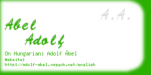 abel adolf business card